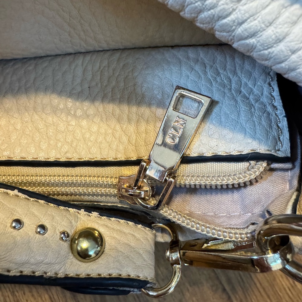CLN Cream Studded Hobo Women's Bag 2015 Collection NWOT - Picture 6 of 14